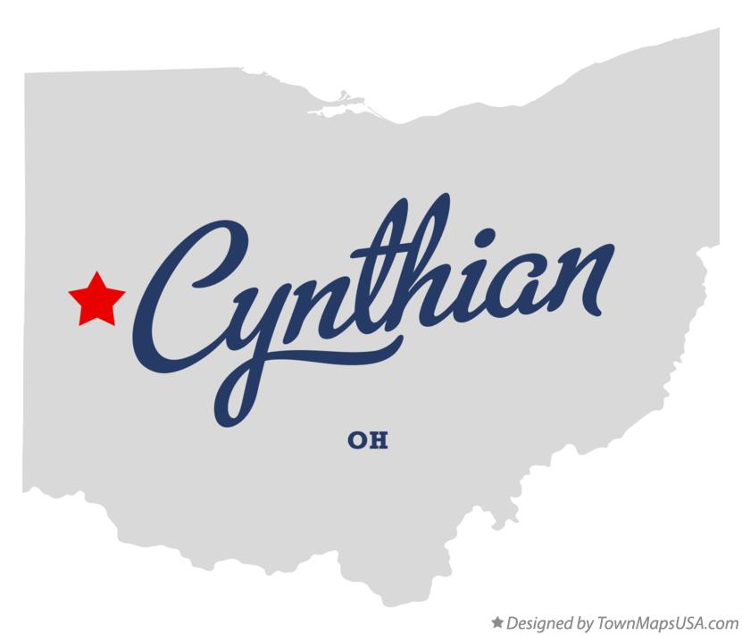 Map of Cynthian Ohio OH