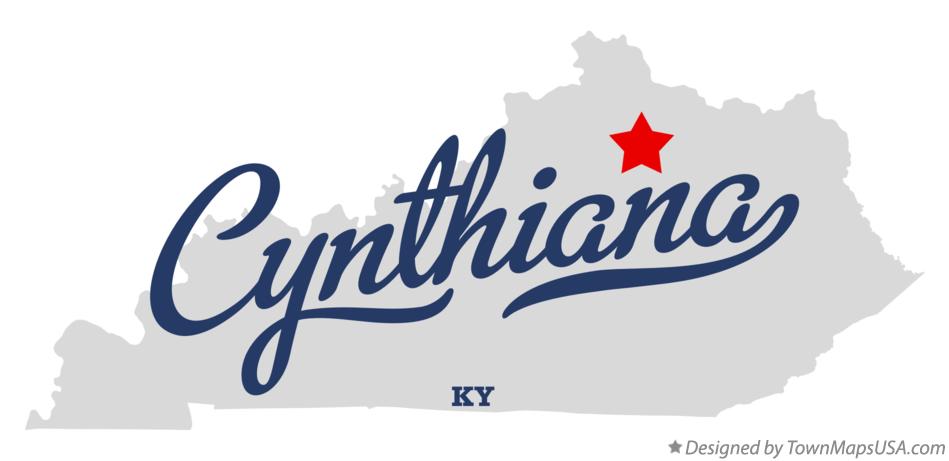 Map of Cynthiana Kentucky KY