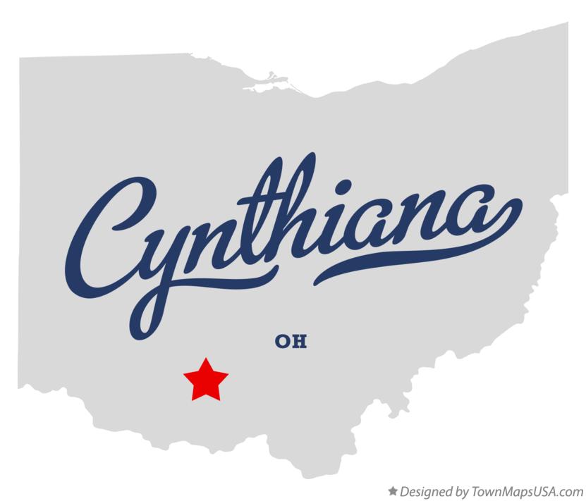 Map of Cynthiana Ohio OH