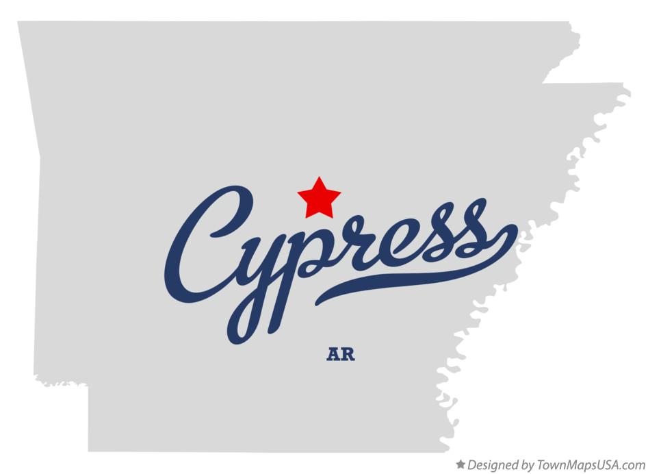 Map of Cypress Arkansas AR