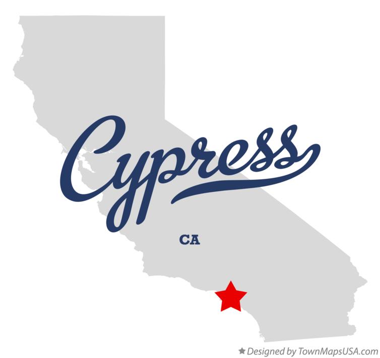 Map of Cypress California CA