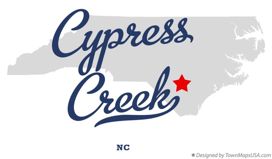Map of Cypress Creek North Carolina NC