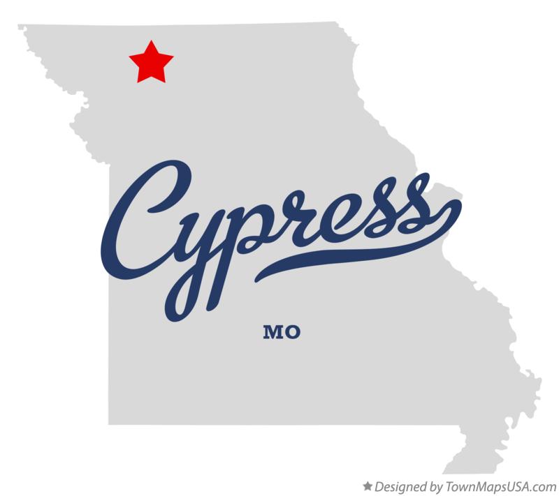 Map of Cypress Missouri MO