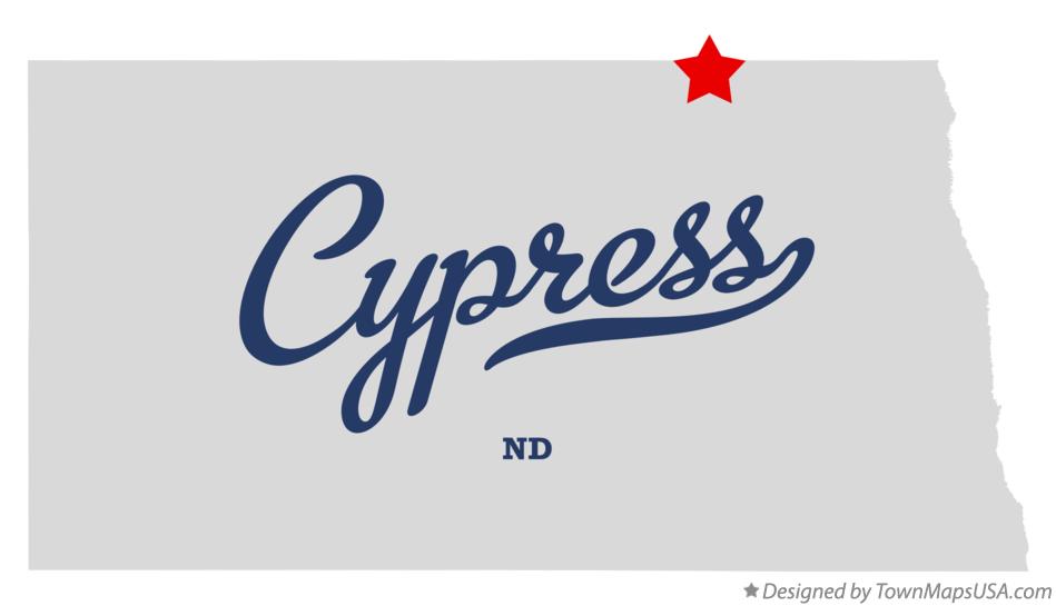 Map of Cypress North Dakota ND