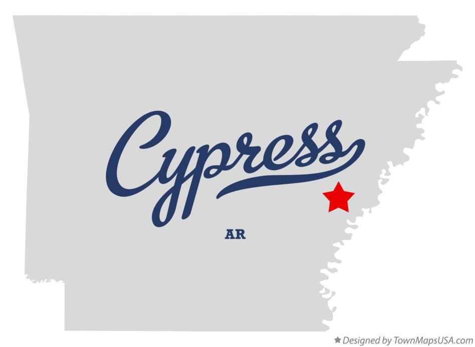 Map of Cypress Arkansas AR