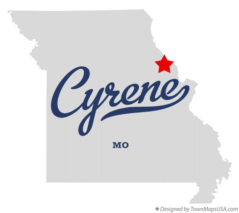 Map of Cyrene Missouri MO