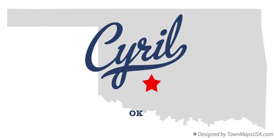 Map of Cyril Oklahoma OK