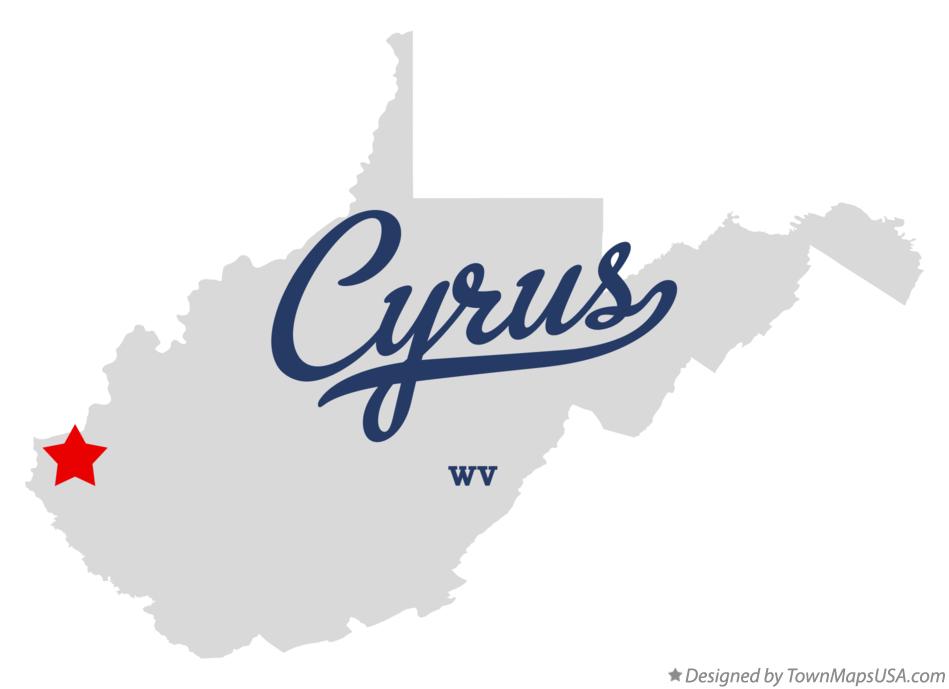 Map of Cyrus West Virginia WV