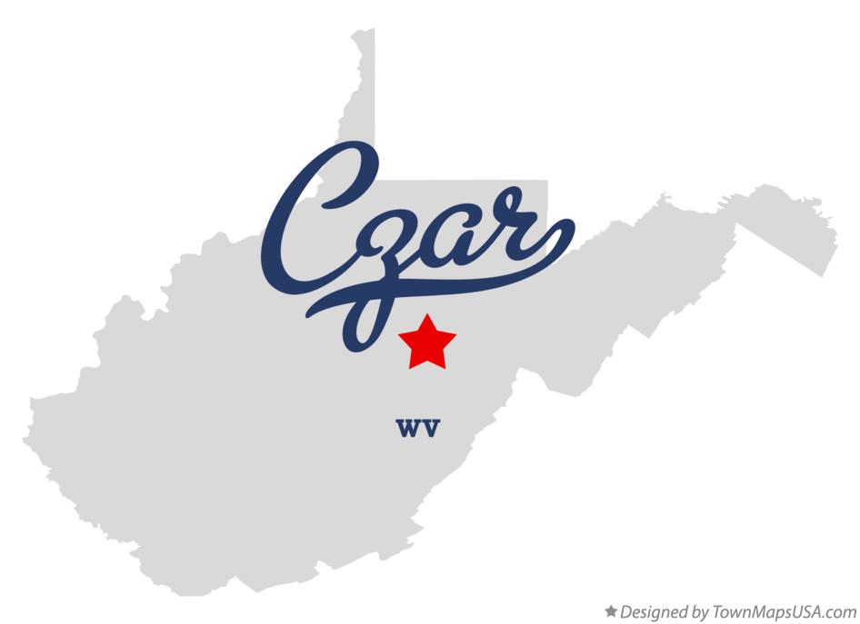 Map of Czar West Virginia WV
