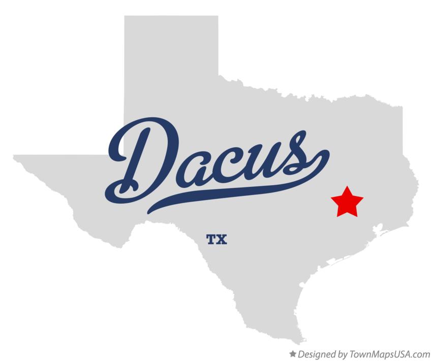 Map of Dacus Texas TX