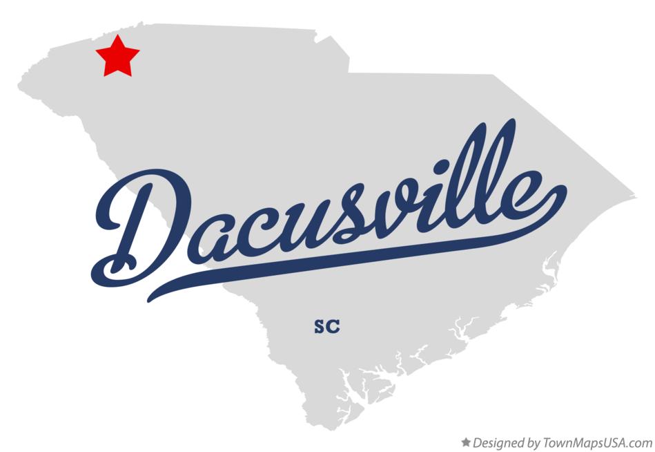 Map of Dacusville South Carolina SC