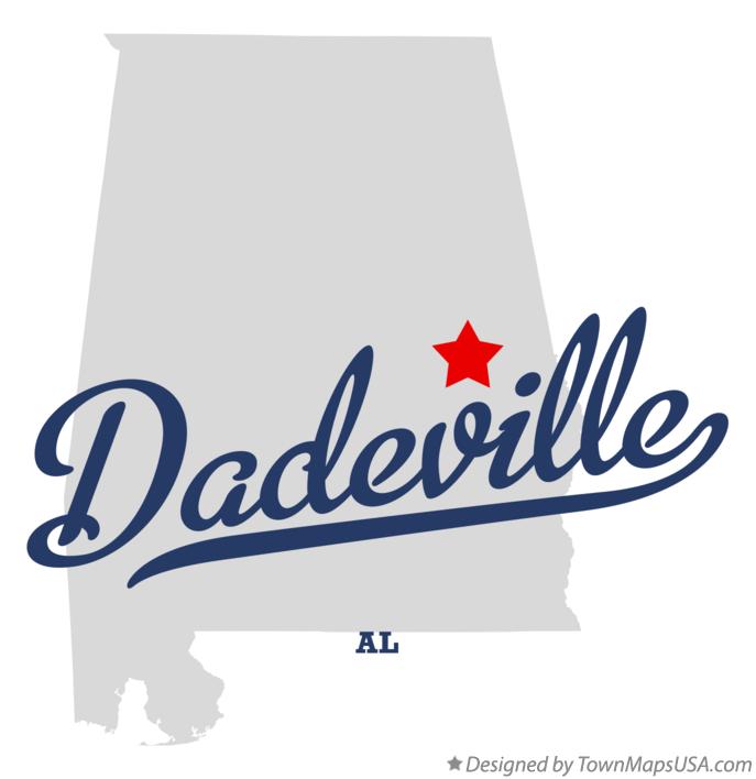 Map of Dadeville Alabama AL