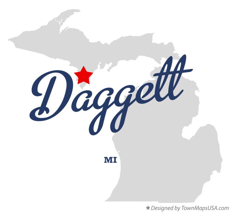 Map of Daggett Michigan MI