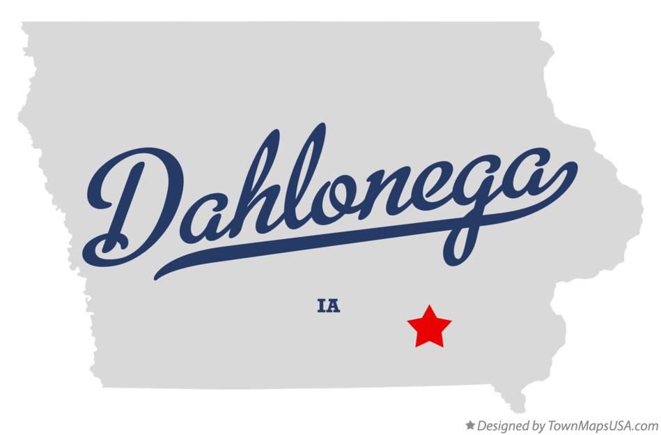 Map of Dahlonega Iowa IA