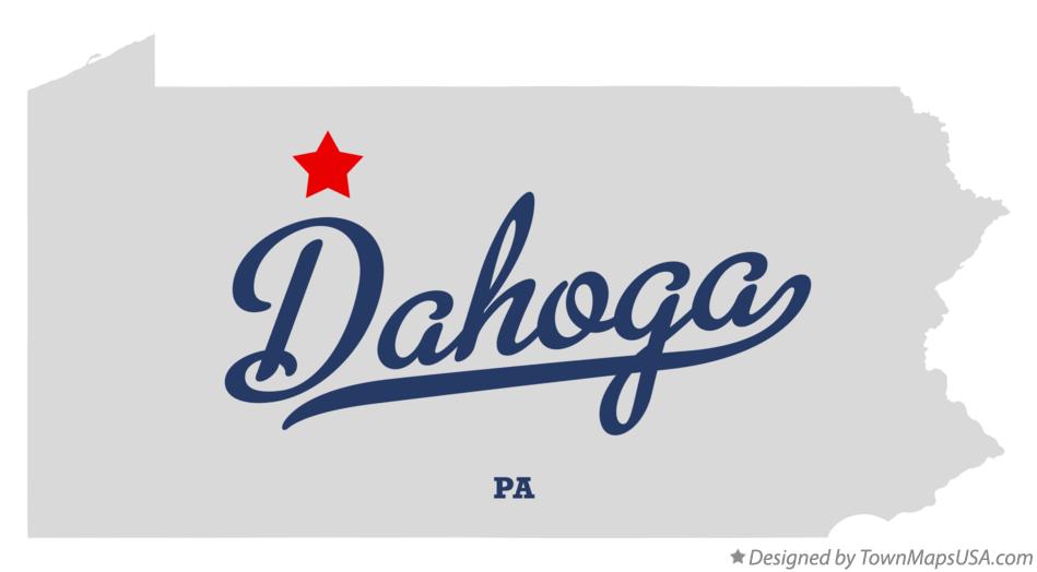 Map of Dahoga Pennsylvania PA