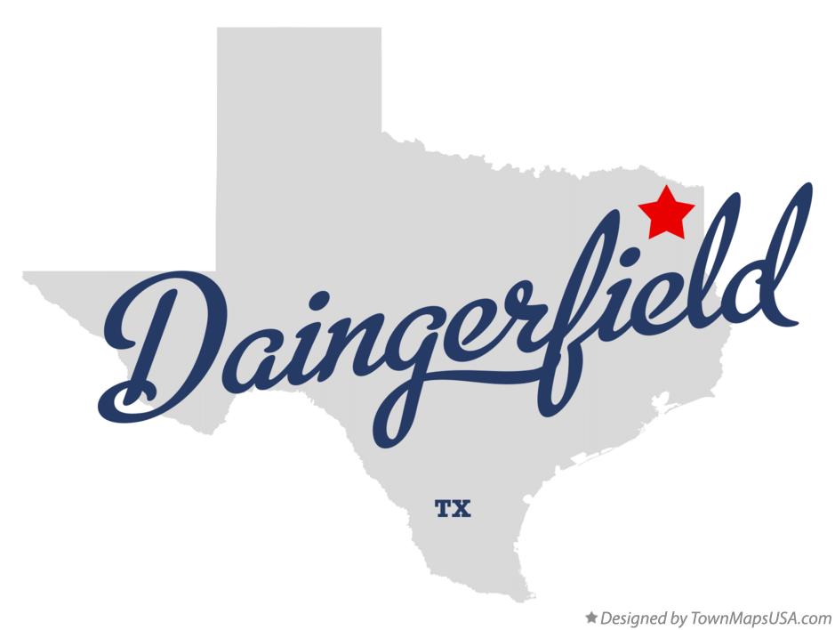 Map of Daingerfield Texas TX