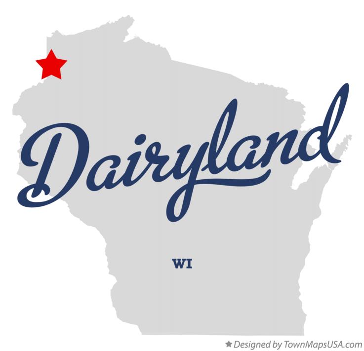 Map of Dairyland Wisconsin WI
