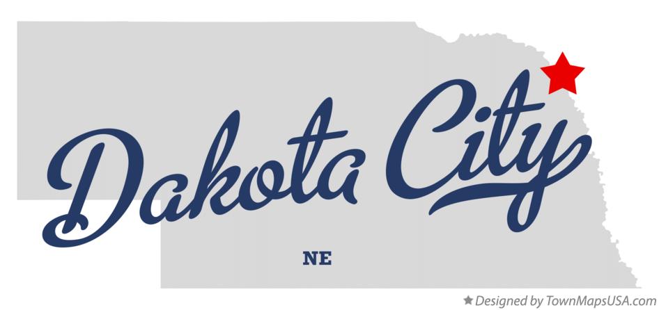Map of Dakota City Nebraska NE