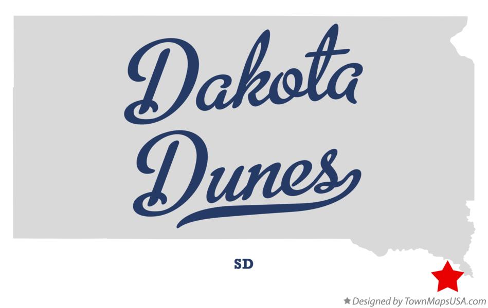Map of Dakota Dunes South Dakota SD