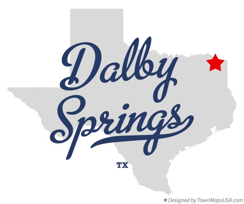 Map of Dalby Springs Texas TX