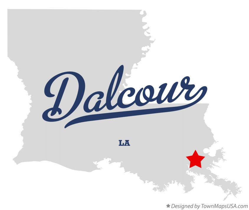 Map of Dalcour Louisiana LA