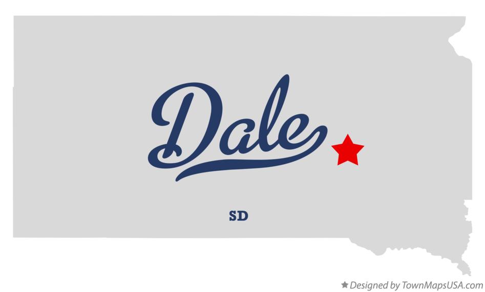 Map of Dale South Dakota SD