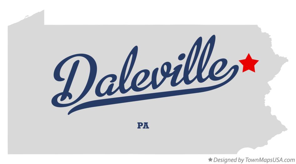 Map of Daleville Pennsylvania PA
