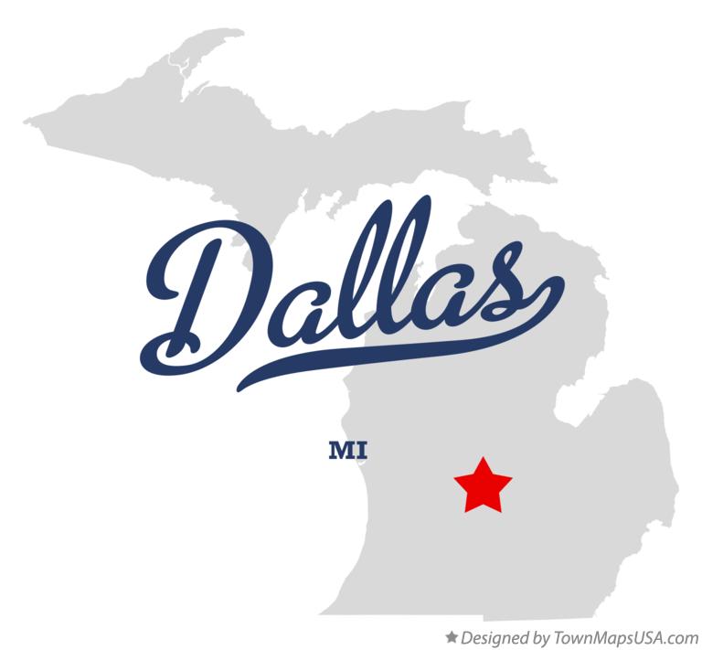 Map of Dallas Michigan MI