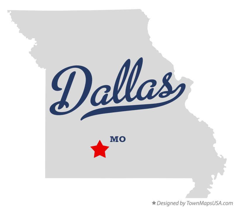 Map of Dallas Missouri MO