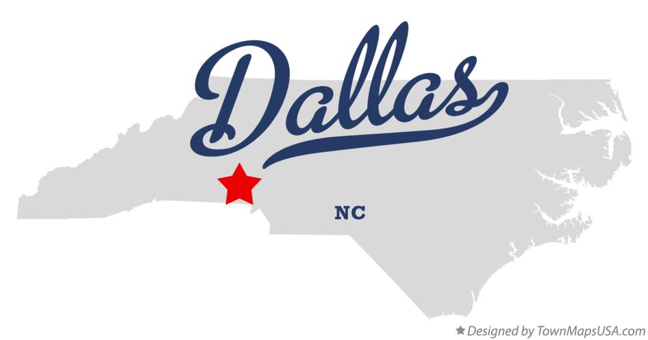 Map of Dallas North Carolina NC
