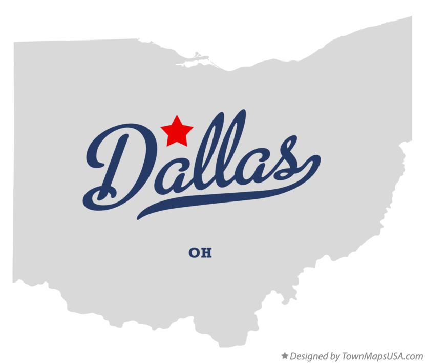 Map of Dallas Ohio OH