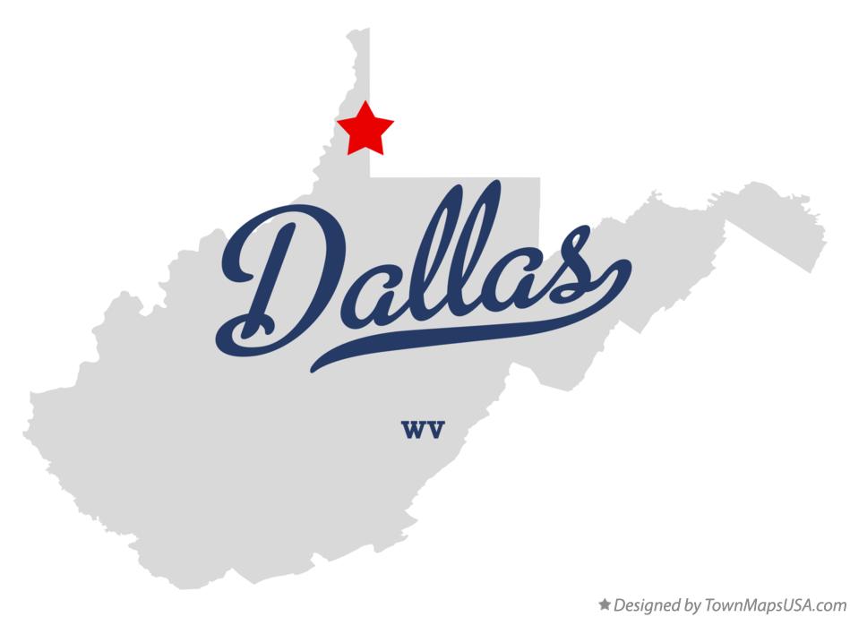 Map of Dallas West Virginia WV