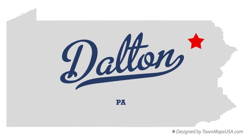 Map of Dalton Pennsylvania PA