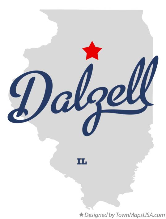 Map of Dalzell Illinois IL