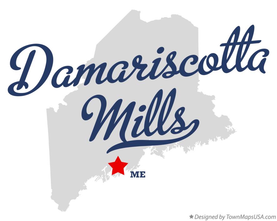 Map of Damariscotta Mills Maine ME