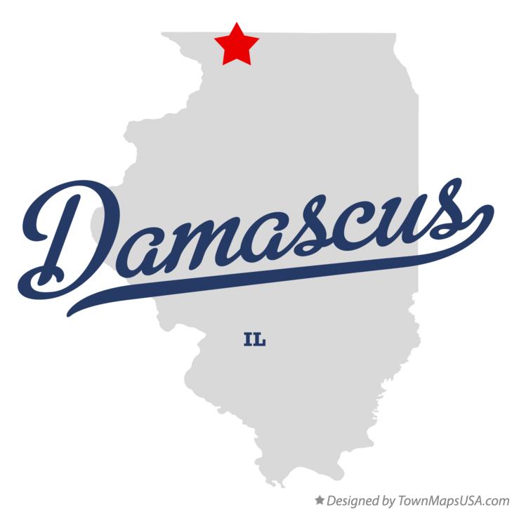 Map of Damascus Illinois IL