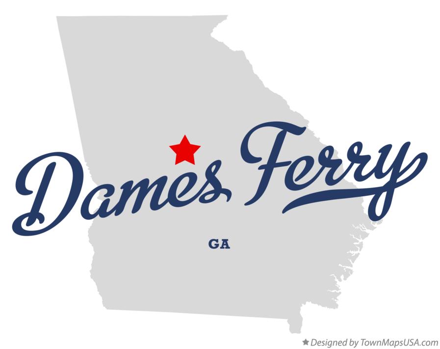 Map of Dames Ferry Georgia GA