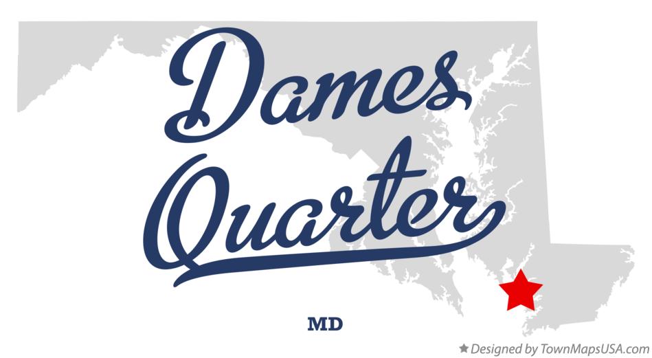 Map of Dames Quarter Maryland MD
