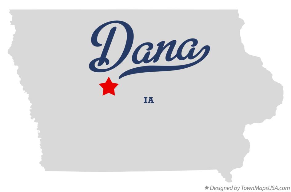 Map of Dana Iowa IA
