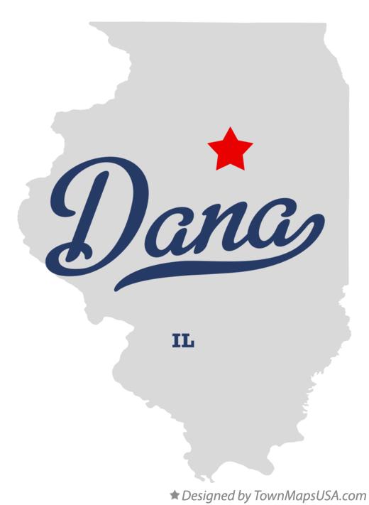 Map of Dana Illinois IL