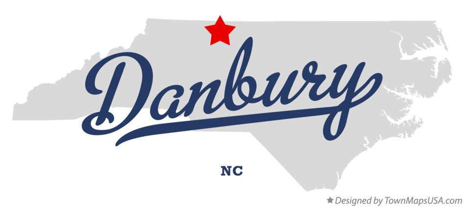 Map of Danbury North Carolina NC