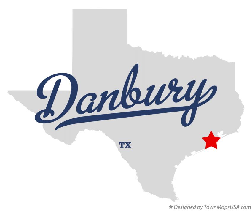 Map of Danbury Texas TX
