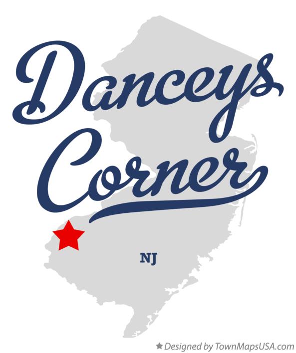 Map of Danceys Corner New Jersey NJ