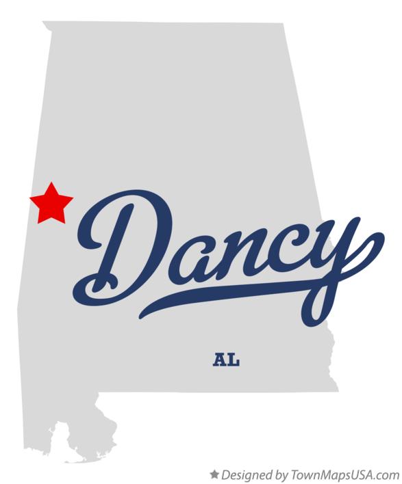 Map of Dancy Alabama AL