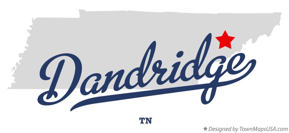 Map of Dandridge Tennessee TN