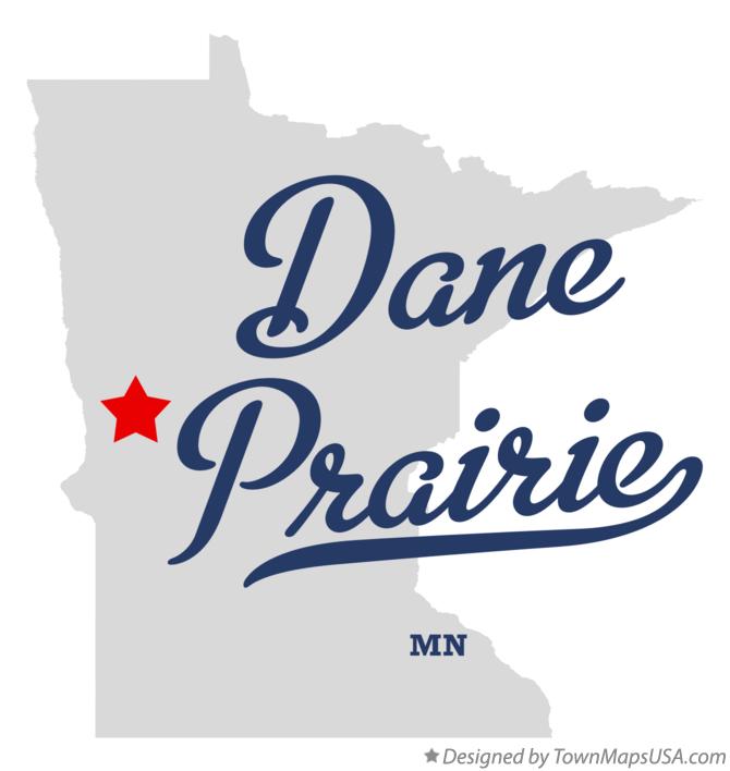 Map of Dane Prairie Minnesota MN