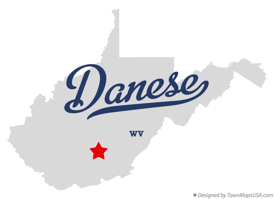 Map of Danese West Virginia WV