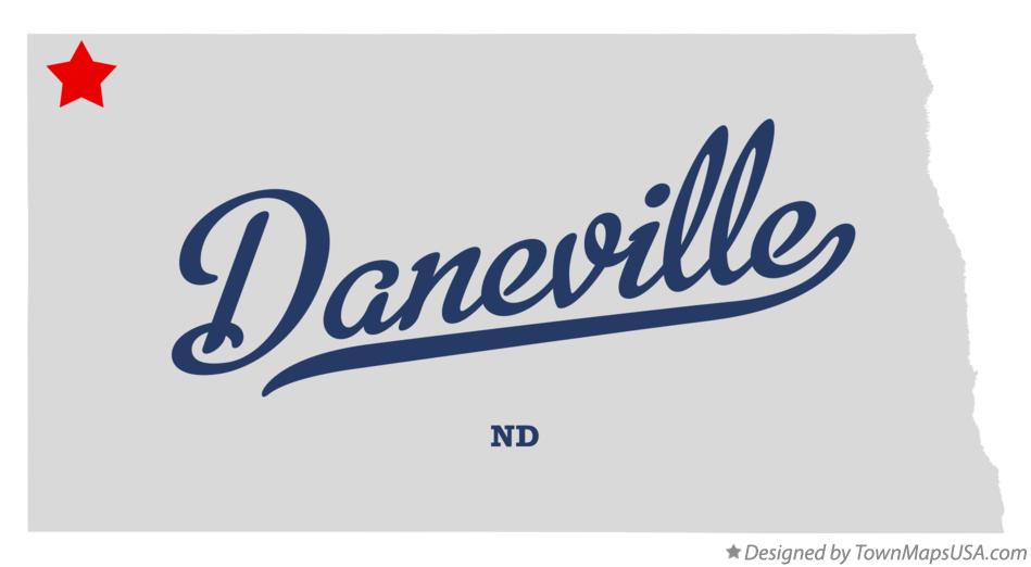 Map of Daneville North Dakota ND