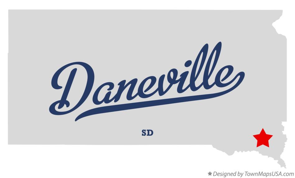 Map of Daneville South Dakota SD