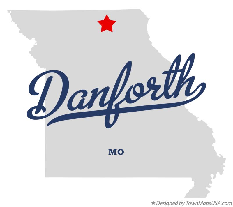 Map of Danforth Missouri MO